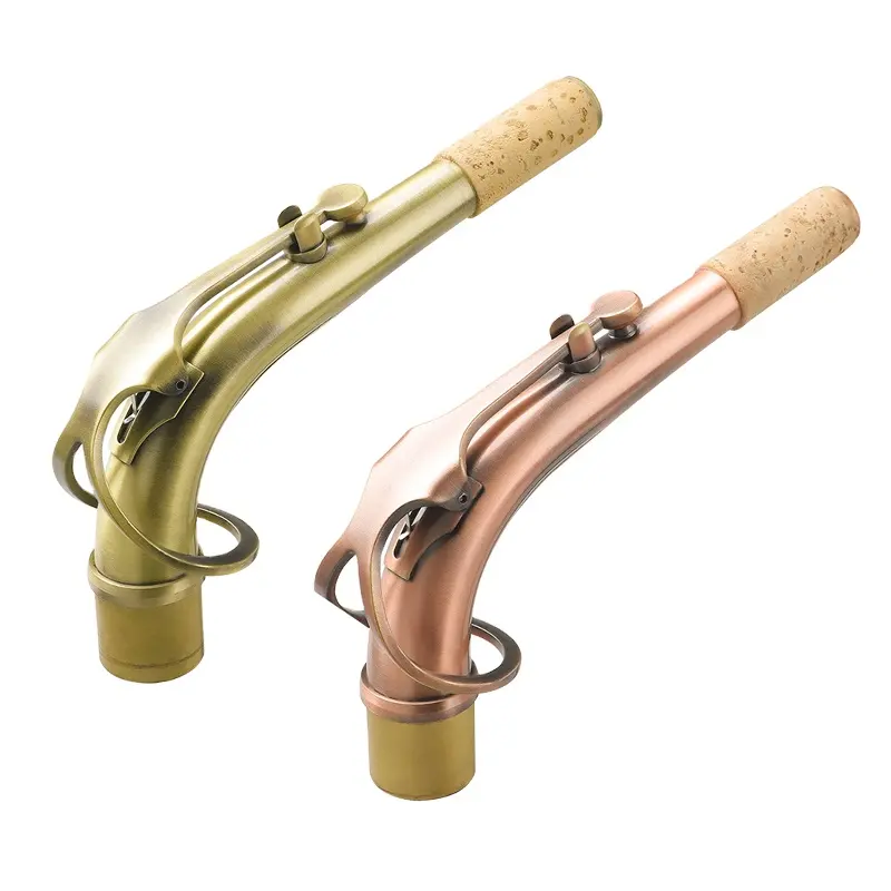 Sax alto saxofone peças ciano-azul vermelho curva do pescoço de estilo antigo com Material de bronze Bico 24.5 milímetros de Diâmetro