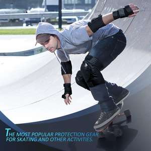 Adult Kids Knies chützer Ellbogens chützer Handgelenks chützer für den Sport-Inline Skating Rollschuh Skateboard ing Scooter ing-für den Winter Frühling - Product Image 6