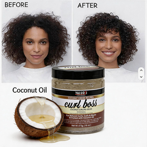 Crème de coco en gros 473 ml : <span class=keywords><strong>Gel</strong></span> coiffant Curl Boss à la noix de coco pour <span class=keywords><strong>boucles</strong></span> naturelles - Product Image 2