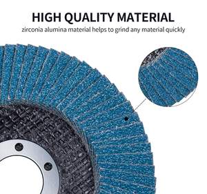 200 pièces Disque à lamelles en zircone grain 120 de 4,5 po x 7/8 po pour meuleuse d'angle, outil abrasif de ponçage Type 29 - Product Image 5