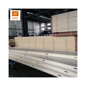 Steel Flat Wall Sandwich Panel Supplier Insulated Cold Storage Panels pu foam cold room panel