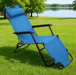 Tragbarer Leichter Klappbarer Sonnenliegestuhl aus Edelstahl mit Mehrfach Verstellbarer Position für Outdoor, Strand, Wohnzimmer und Innenhof - Product Image 6