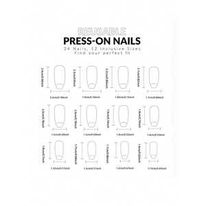 Uñas Postizas al por Mayor Ultrafinas, Sin Costuras, Adhesivas Completas, Mate, Forma Almendrada, <span class=keywords><strong>de</strong></span> Presión, No Requiere Lima ni Tallado; para - Product Image 4