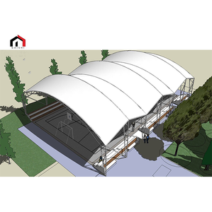 Carpas para Exteriores, Estructura de Carpa Resistente con Techo Curvo, Carpa para Cancha de Tenis, para Pabellones Deportivos - Product Image 5