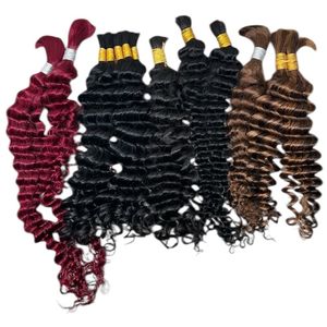 Extensions de cheveux en vrac Letsfly Deep Wave pour tresses, cheveux naturels en vrac, 100% cheveux humains vierges bouclés non traités pour tressage - Product Image 1