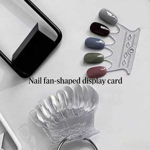 Présentoir à ongles carré, rond, en forme de cuillère, ovale, pour nuancier de couleurs, support d'affichage en fer noir, exclusivité magasin - Product Image 3