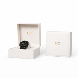 Boîte à montre automatique de luxe, coffret cadeau personnalisé pour bijoux, boîte rigide en cuir PU, coussin en velours pour montre, estampage à chaud, logo personnalisé, vente en gros - Product Image 1