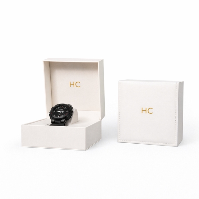 Automatic Watch Box Luxury Custom Jewelry Gift Box Rigid PU Leather Box Velvet Watch Pillow Foil Stamping Custom Logo Wholesale