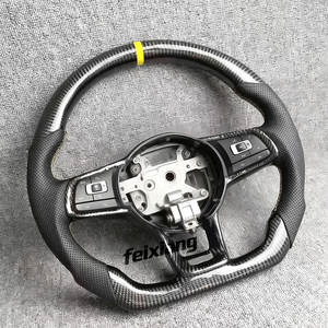 Pour Volkswagen <span class=keywords><strong>Golf</strong></span> 4 7.5 GTI MK7 GTS GTD <span class=keywords><strong>GTE</strong></span> Passat CC Voiture Sportive, Housse de Volant Polo à Trois Branches en Fibre de Carbone Améliorée - Product Image 5