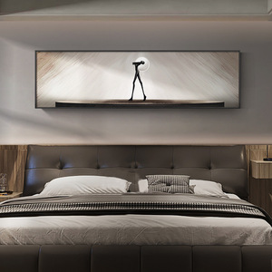 Peinture murale élégante en porcelaine cristalline représentant une silhouette de ballerine sur scène, idéale pour la décoration du salon. - Product Image 4