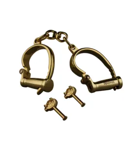 Sevanda束缚套件手铐金色金属性游戏可调束缚装备性玩具成人