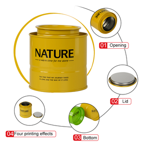 קופסת פח מתכת יוקרתית לסיטונאות, אטומה לאוויר, לאחסון מאצ'ה, ידידותית לסביבה, בדרגת מזון, ריקה, לאריזת שעווה, תה וקפה. - Product Image 2