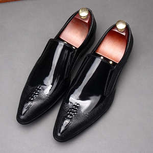 Chaussures habillées pour hommes de luxe européennes - Chaussures formelles de créateur haut de gamme en cuir de vache véritable - Product Image 3