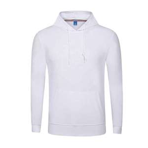Sudadera con capucha blanca para hombre, sudadera lisa, ropa de calle informal de algodón suave, Top cálido con capucha para invierno, atuendo cómodo - Product Image 2