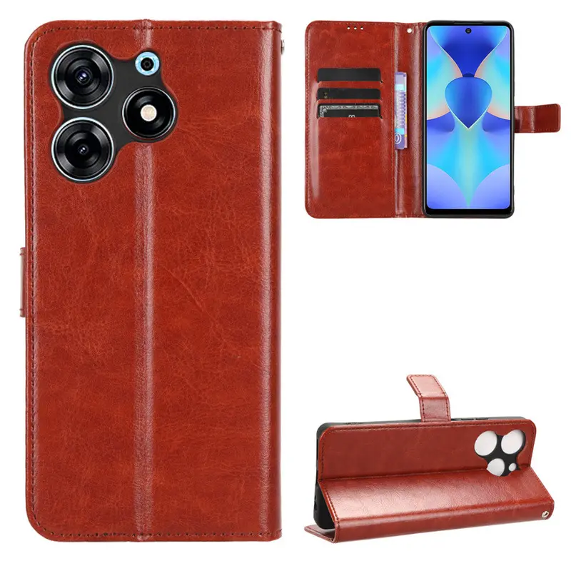 Untuk Tecno Spark 10 Pro penutup, dompet kulit PU slot kartu pemegang penutupan magnetik dudukan lipat casing ponsel untuk Tecno Spark 10 Pro