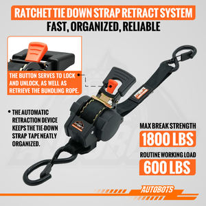 <span class=keywords><strong>สาย</strong></span>รัดสินค้าแบบมีตัวล็อคแบบรatchet ยี่ห้อ AUTOBOTS ขนาด 1 นิ้ว ยาว 10 ฟุต ด้ามจับยาง  วัสดุสังกะ<span class=keywords><strong>สี</strong></span> แข็งแรงทนทาน - Product Image 2