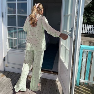Tuta con stampa a manica lunga da <span class=keywords><strong>donna</strong></span> autunno 2024 nuovo stile chiusura in vita elastica per la primavera autunno inverno vestiti per la <span class=keywords><strong>casa</strong></span> - Product Image 2
