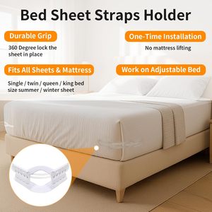 Adjustable Lock <b>Sheet</b> Holders <b>Bed</b> <b>Sheet</b> Holders for Corners Plastic Durable Heavy Duty Bedroom <b>Sheet</b> Clips Fit All Mattress - Product Image 5