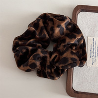 Bandeau imprimé léopard de style européen et américain grands chouchous imprimés léopard accessoires de cheveux vintage de mode