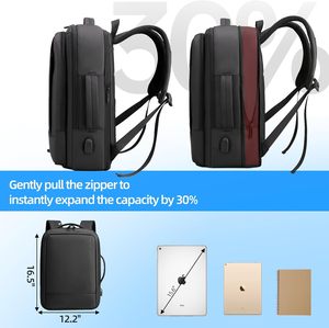 <span class=keywords><strong>Sac</strong></span> à dos de voyage extensible grande capacité avec logo personnalisé pour ordinateur portable, idéal pour le travail et les affaires, pour hommes et femmes - Product Image 4