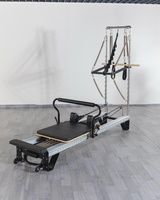LUMINE Reformer de Pilates portable en aluminium durable, demi-trapèze, multifonctionnel, idéal pour le yoga, l'entraînement de force et les étirements