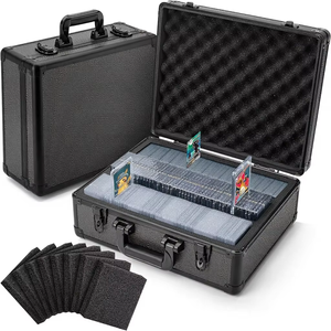 Étui de rangement pour cartes en aluminium personnalisable, porte-cartes de visite, porte-cartes de collection, OEM/ODM disponible, durable, résistant à la poussière, capacité 15L - Product Image 1