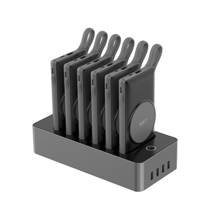 Station de recharge portable 6x 10000mAh sans fil avec câble Type C – Station d'accueil pour batteries externes à louer - Product Image 5