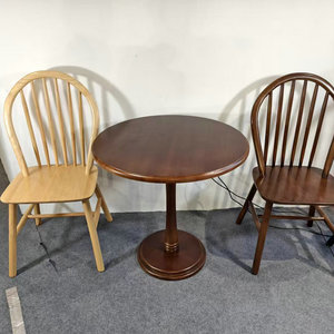 Chaises de salle à manger modernes de luxe en bois massif avec dossier incurvé pour hôtel et usage domestique - Product Image 4