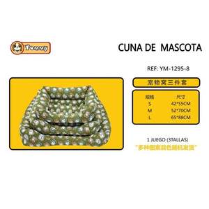 Set Letto per Animali Domestici in Tre Pezzi Imbottito in Cotone Modello YM1295 - Product Image 1