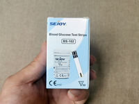 Tiras reactivas para la prueba de glucosa en sangre Sejoy al por mayor, sin código, para diabéticos