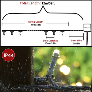 <span class=keywords><strong>Solar</strong></span>-<span class=keywords><strong>LED</strong></span>-Lichterkette für Weihnachten, bunte blinkende Lichter für Garten, Hof, wasserdichte Außenbeleuchtung - Product Image 3