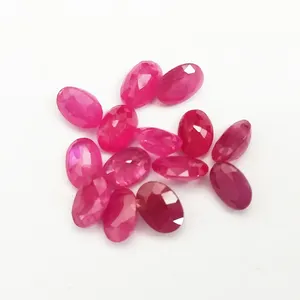 Sgarit Fijne Sieraden 4*6Mm 6*8Mm Ovale Vorm Natuurlijke Onverwarmde Birma Ruby Losse Edelsteen 3A hoge Kwaliteit Echt Ruby