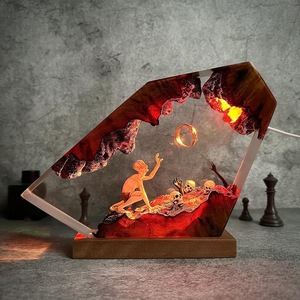 Lampe en résine époxy <span class=keywords><strong>Gollum</strong></span> Power Ring, Anneau du Seigneur des Ténèbres, Veilleuse du monde fantastique, Cadeau d'Halloween - Product Image 2