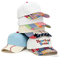 Gorra de béisbol de algodón de 5 paneles con bordado personalizado 'I love Jesus God Is Good Jesus Saves I Spend' y visera con patchwork
