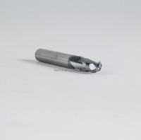 Fraise à queue sphérique professionnelle OEM en carbure de tungstène HRC56 à 2 dents, revêtement personnalisé, pour usinage CNC