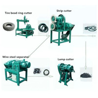 Machine de recyclage de pneus de camion avec séparateur de fil de perle de bande d'anneau coupe-pneu de coupe de cercle pour moteur de composants de noyau en caoutchouc