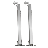 Kit Pemasangan Panel Surya Balkon SECARE Bentuk J dari Aluminium Alloy dengan Pengencang Baja Tahan Karat 304 untuk Panel Surya Baris Horizontal
