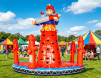 Tour d'escalade gonflable sur le thème des pompiers de la marque DST, en PVC écologique, jeu d'obstacles commercial pour enfants, défi de pompier