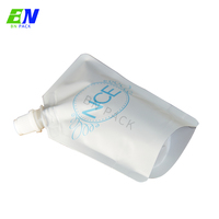 Pochette souple verticale de 250 ml avec bec verseur, finition mate, écologique, en LDPE, impression numérique, pour emballage de crème cosmétique