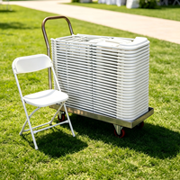 Chaises pliantes en plastique empilables, légères, portables, robustes, pour extérieur, jardin, mariage, banquet, événements, vente en gros