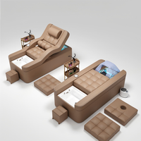 Chaise de lavage de cheveux avec repose-pieds réglable en cuir PU, design moderne et portable pour salon de coiffure, salon, hôpital et salle de sport