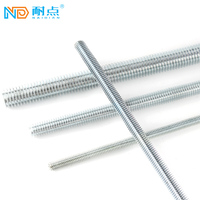 Hot Dip Galvanized Zinc Plated Flat Head Carbon Steel Threaded Bar DIN975 GB Metric Full Thread Stud Rod 80mm 90mm 150mm 1m