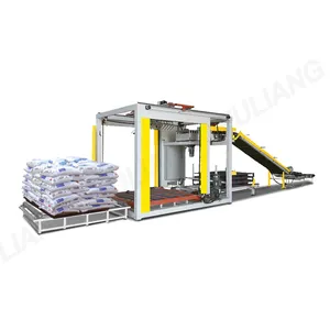 High Quality fully automatic bagging packing line palletizer for box can