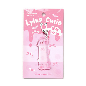 Llavero colgante de acrílico personalizado al por mayor con diseño de animal de dibujos animados, bonito, decorativo, recuerdo, herramienta pequeña para diario personal - Product Image 4