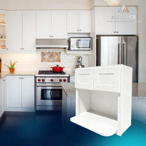 WMC2730&WMC2736 Armoire à micro-ondes blanche moderne avec rangement |   Armoires en stock et prêtes à être expédiées |   Armoires de cuisine à assembler soi-même - Product Image 1