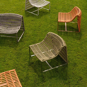 Conjunto de silla de ocio al aire libre moderna impermeable a prueba de sol muebles de ratán nórdico para patio jardín <span class=keywords><strong>terraza</strong></span> balcón sofá al aire libre - Product Image 3