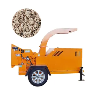 Diesel Engine and Mobile Forestry Branch Logs Wood Chopper Machine Wood Chip Crusher Chipper Shredder Manufacture