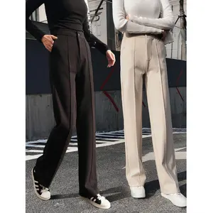 Celana panjang wanita, celana Harem kasual wol tebal dan gaya Korea grosir