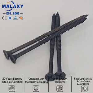 Tornillo <span class=keywords><strong>para</strong></span> Placa <span class=keywords><strong>de</strong></span> Yeso Malaxy C1022A, Hecho a Medida Según Dibujo, Cabeza <span class=keywords><strong>de</strong></span> Trompeta, Rosca Gruesa, Fosfato Negro - Product Image 3
