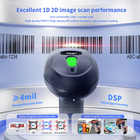 Lecteur de codes-barres sans fil portable JR 659 Series, scanner de codes QR 2D 1D, USB 2.4G, Bluetooth